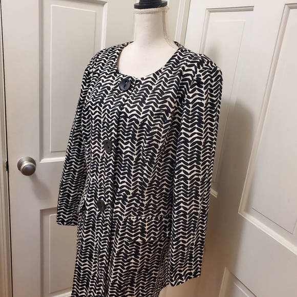 East 5th Black & White Outer Coat Size XL - Picture 2 of 11